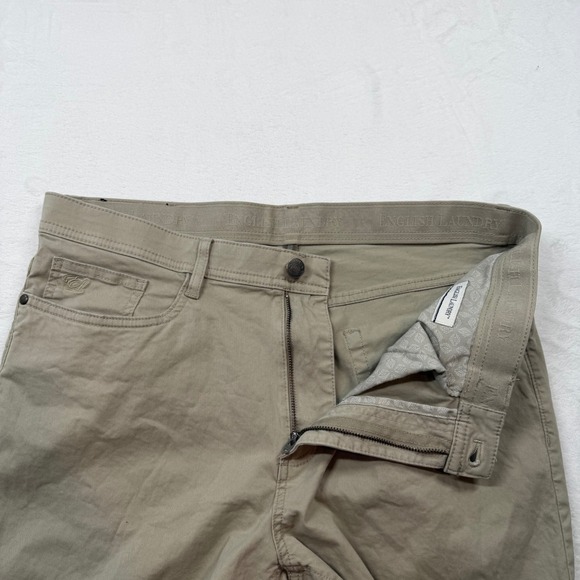 English Laundry 5-Pocket Chino Pants Mens 34x30 Khaki Tan Excellent Stretch - Picture 9 of 14